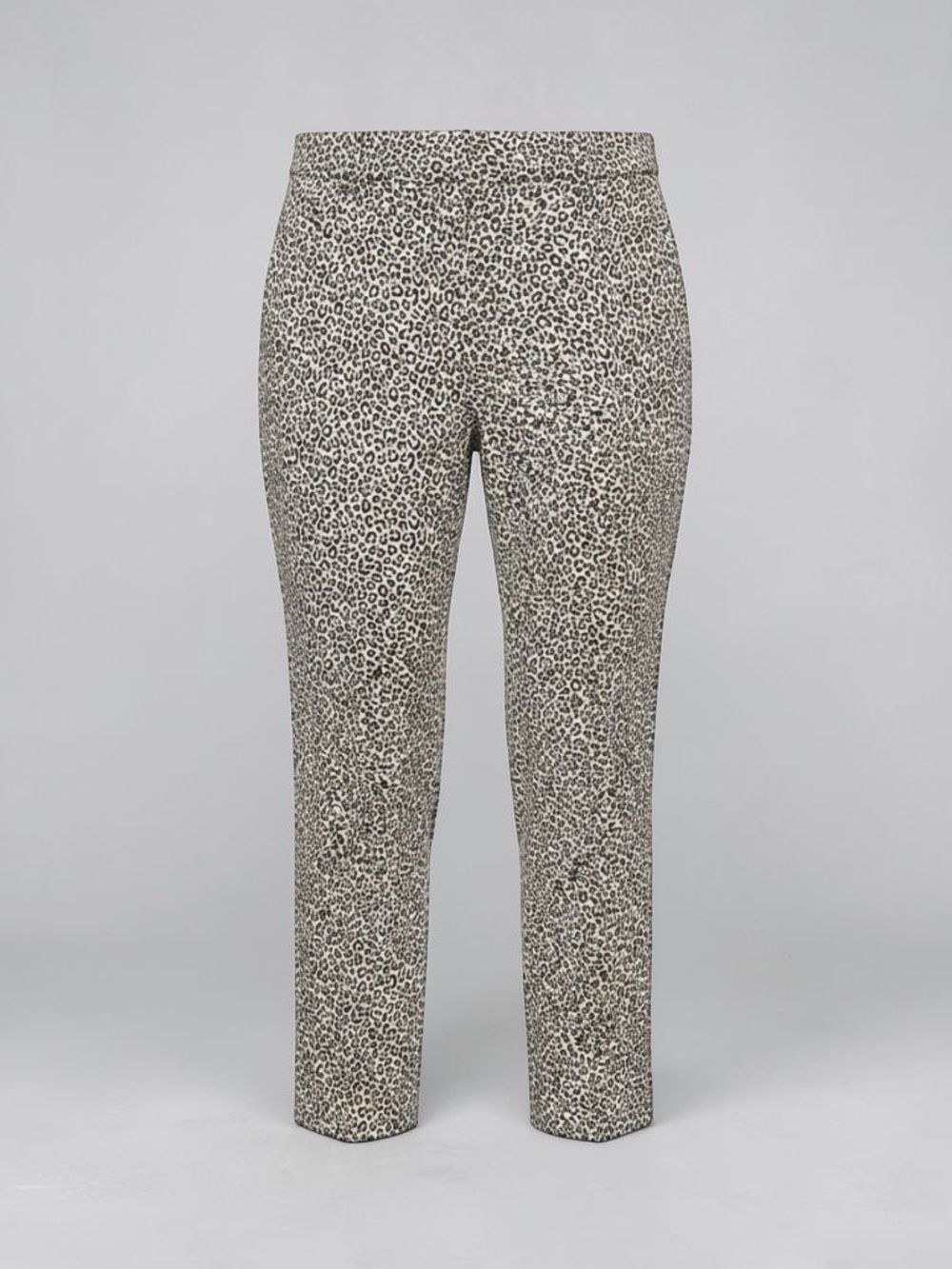Ann Taylor Leopard Print Slim Ankle Pants - Taupe/Black